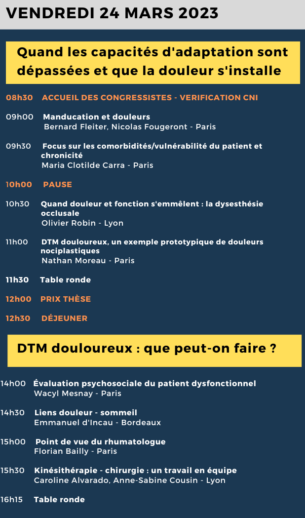 Programme vendredi